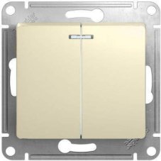 Выключатель мех. СУ 2 кл. беж. (пл.осн., инд.) GSL000253 Schneider GLOSSA